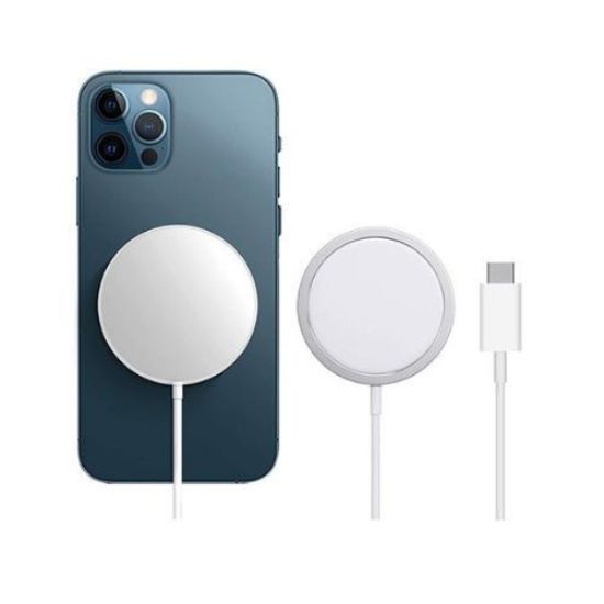 Obrázek 1stCOOL bezdrátová QI nabíječka 15W, přenosná, magnetická, MagSafe kompatibilní, bílá