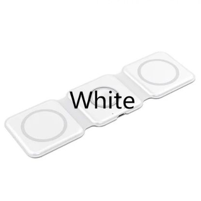 Obrázek 1stCOOL bezdrátová přenosná QI nabíječka 3v1, MagSafe, USB- C, bílá