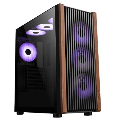 Obrázek 1stCOOL skříň G6 Noble, Mid Tower, ATX, AU, Průhledná Bočnice, 4x 120mm ARGB Fan, Černá
