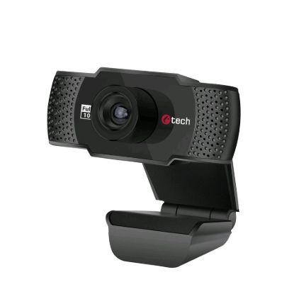 Obrázek C- TECH webkamera CAM- 11FHD, 1080P full HD, mikrofon, černá