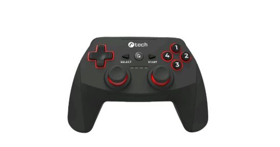 Obrázek C- TECH Gamepad Khort pro PC/ PS3/ Android, 2x analog, X- input, vibrační, bezdrátový, USB