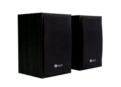 Obrázek C- TECH Repro SPK- 09, 2.0, dřevěné, černé, USB