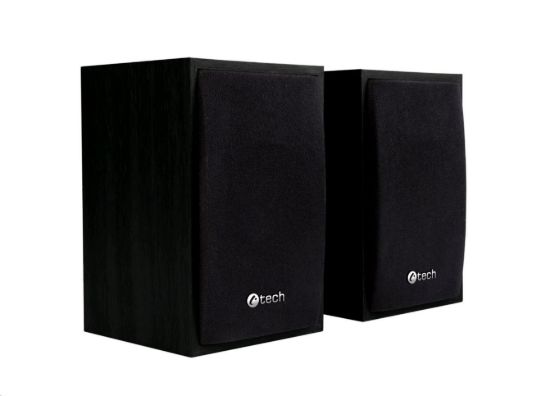 Obrázek C- TECH Repro SPK- 09, 2.0, dřevěné, černé, USB