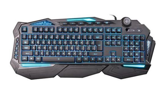 Obrázek C- TECH klávesnice SCORPIA V2 (GKB- 119), herní, CZ/ SK, 7 barev podsvícení, programovatelná, černá, USB