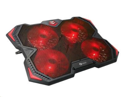 Obrázek C- TECH chladící podložka pod NTB Zefyros (GCP- 01R), casual gaming, 17, 3", červené podsvícení, regulace otáček
