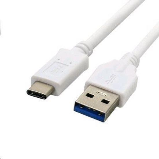 Obrázek C- TECH kabel USB 2.0 AM na USB- C (AM/ CM), 2m, bílá