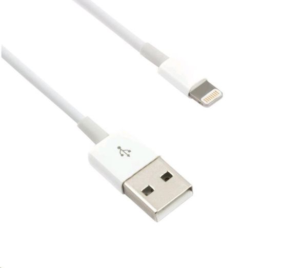 Obrázek C- TECH kabel USB 2.0 Lightning (IP5 a vyšší) nabíjecí a synchronizační kabel, 2m, bílý