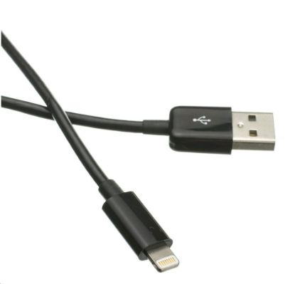 Obrázek Kabel C- TECH USB 2.0 Lightning (IP5 a vyšší) nabíjecí a synchronizační kabel, 2m, černý