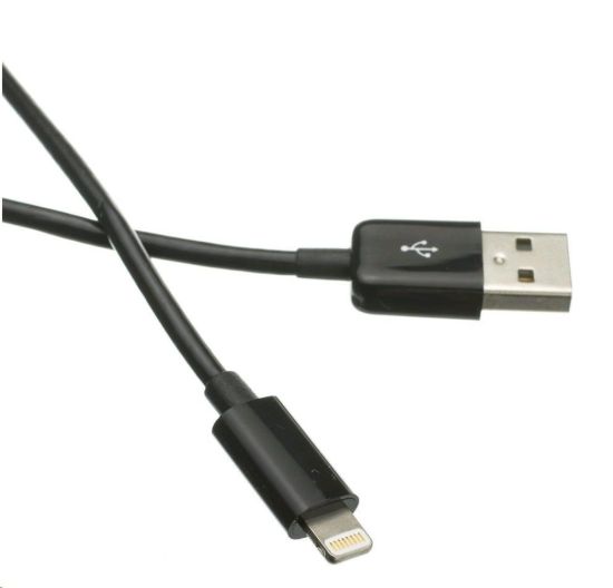 Obrázek Kabel C- TECH USB 2.0 Lightning (IP5 a vyšší) nabíjecí a synchronizační kabel, 2m, černý