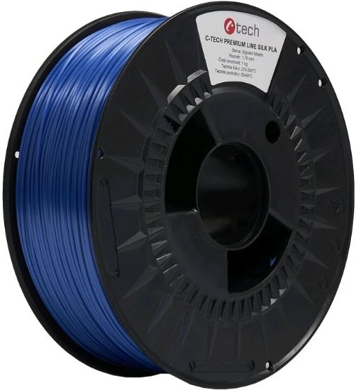 Obrázek C- TECH Tisková struna (filament) PREMIUM LINE, Silk PLA, signální modrá, RAL5005, 1, 75mm, 1kg