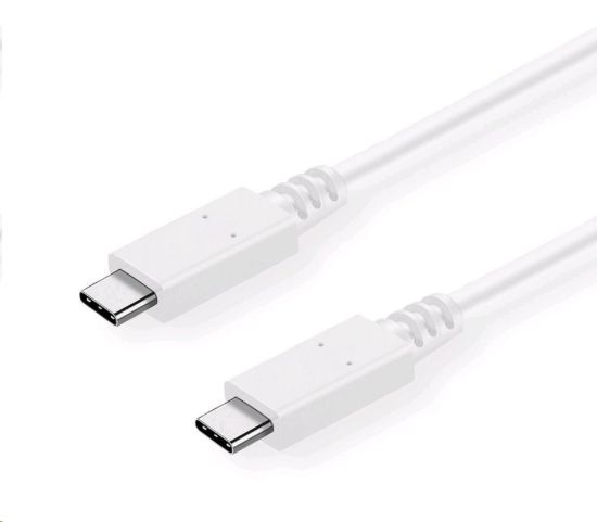Obrázek C- TECH kabel USB 3.2, Type- C (CM/ CM), PD 100W, 20Gbps, 2m, bílý