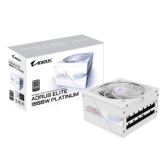 Obrázek GIGABYTE zdroj AE1000PM PG5, 1000W, 80+ Platinum, 120mm fan, bílá