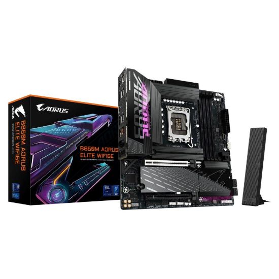 Obrázek GIGABYTE MB Sc LGA1851 B860M AORUS ELITE WIFI6E, Intel B860, 4xDDR5, 1xThunderbolt, 1xDP, 1xHDMI, WiFi, mATX