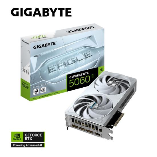 Obrázek GIGABYTE VGA NVIDIA GeForce RTX 5060 Ti EAGLE ICE OC 8G, 8G GDDR7, 3xDP, 1xHDMI