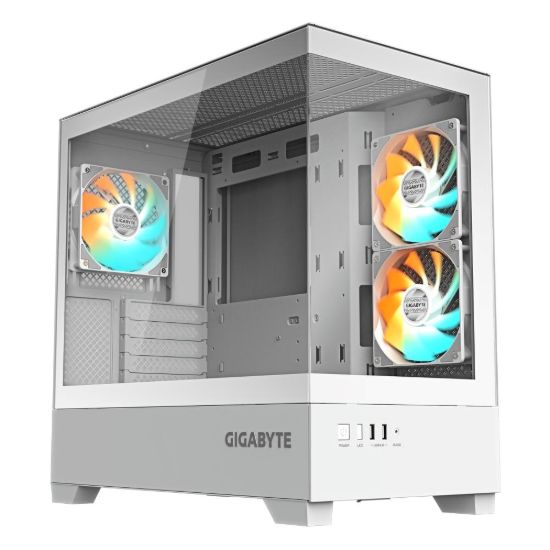 Obrázek GIGABYTE case GB- C201PI, Mid tower, 2xUSB 3.0, 3x 120mm ARGB Fan, bílá