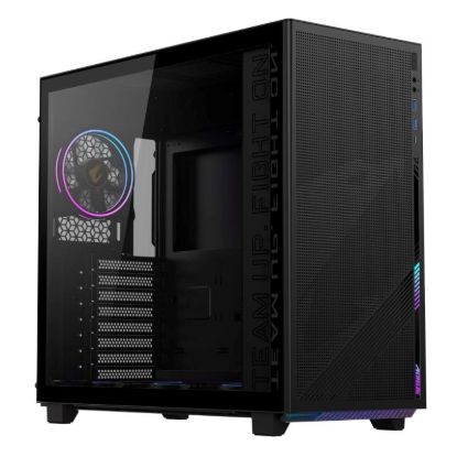 Obrázek GIGABYTE case GB- AC400G ST, Mid Tower, 1x USB- C, 2x USB3.0, Průhledná bočnice, 4x ARGB 120mm Fan, černá