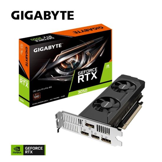 Obrázek GIGABYTE VGA NVIDIA GeForce RTX 3050 Low Profile OC 6G, 6G GDDR6, 2xDP, 2xHDMI