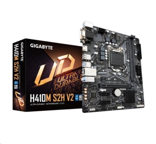 Obrázek BAZAR - GIGABYTE MB Sc LGA1200 H410M S2H V2, Intel H470, 2xDDR4, 1xHDMI, 1xDVI, VGA, mATX- po opravě (bez přísl.)