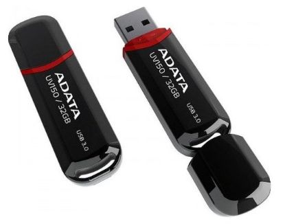 Obrázek ADATA Flash Disk 32GB UV150, USB 3.1 Dash Drive (R: 90/ W: 20 MB/ s) černá