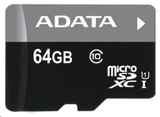 Obrázek ADATA MicroSDXC karta 64GB Premier UHS- I Class 10 + SD adaptér