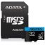 Obrázek ADATA MicroSDHC karta 32GB UHS- I Class 10, A1 + SD adaptér, Premier