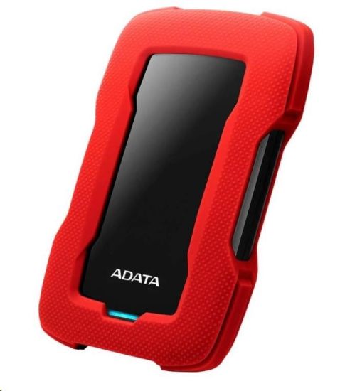 Obrázek ADATA Externí HDD 1TB 2, 5" USB 3.1 HD330, RED COLOR BOX, červený (gumový, nárazu odolný)