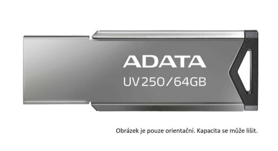 Obrázek ADATA Flash Disk 16GB USB 2.0 DashDrive UV250, stříbrná