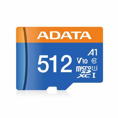 Obrázek ADATA MicroSDXC karta 512GB Premier UHS- I C10 V10 (R: 100/ W: 25 MB/ s) + SD adaptér