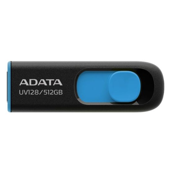 Obrázek ADATA Flash Disk 512GB UV128, USB 3.2, černo- modrá