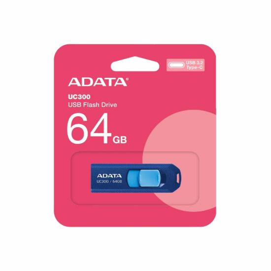 Obrázek ADATA Flash Disk 64GB UC300, USB- C 3.2, modrá