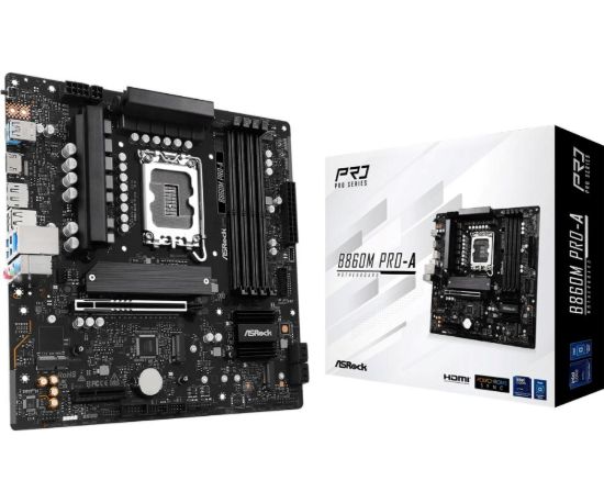 Obrázek ASRock MB Sc LGA1851 B860M Pro- A, Intel B860, 4xDDR5, 1xDP, 1xHDMI, mATX