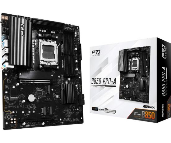 Obrázek ASRock MB Sc AM5 B850 Pro- A, AMD B850, 4xDDR5, 1xUSB- C, HDMI, ATX