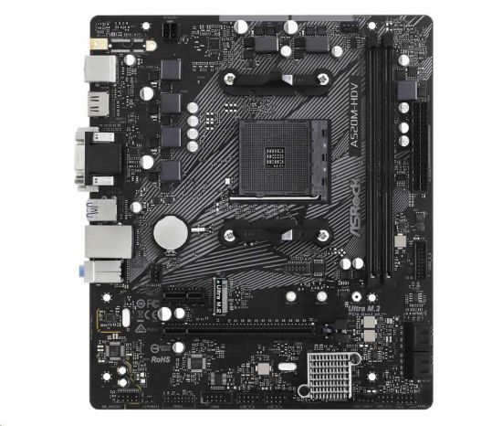 Obrázek ASRock MB Sc AM4 A520M- HDV, AMD A520M, 2xDDR4, HDMI, DVI