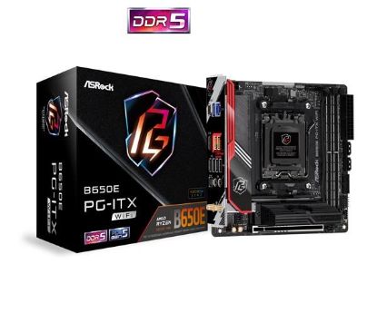 Obrázek BAZAR - ASRock MB Sc AM5 B650E PG-ITX WIFI, AMD B650, 2xDDR5, 1xHDMI, WI-FI, mini-ITX - Po opravě (Bez příšlušenství)