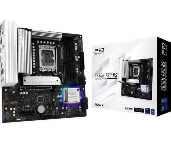 Obrázek ASRock MB Sc LGA1851 B860M Pro RS, Intel B860, 4xDDR5, 1xDP, 1xHDMI, mATX