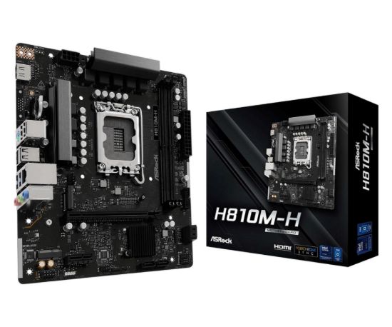 Obrázek ASRock MB Sc LGA1851 H810M- H, Intel H810, 2xDDR5, 1xHDMI, mATX