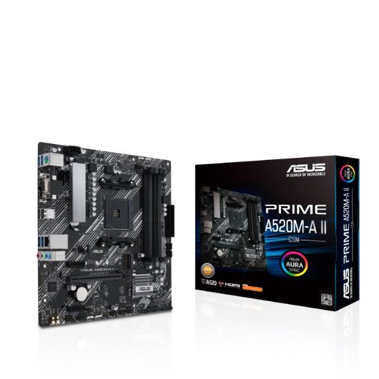 Obrázek ASUS MB Sc AM4 PRIME A520M- A II CSM, AMD A520, 4xDDR4, 1xDP, 1xHDMI, 1xVGA, mATX