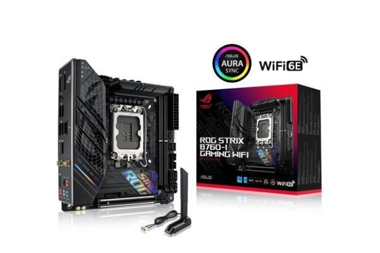 Obrázek ASUS MB Sc LGA1700 ROG STRIX B760- I GAMING WIFI, Intel B760, 2xDDR5, 1xDP, 1xHDMI, WI- FI, mini- ITX