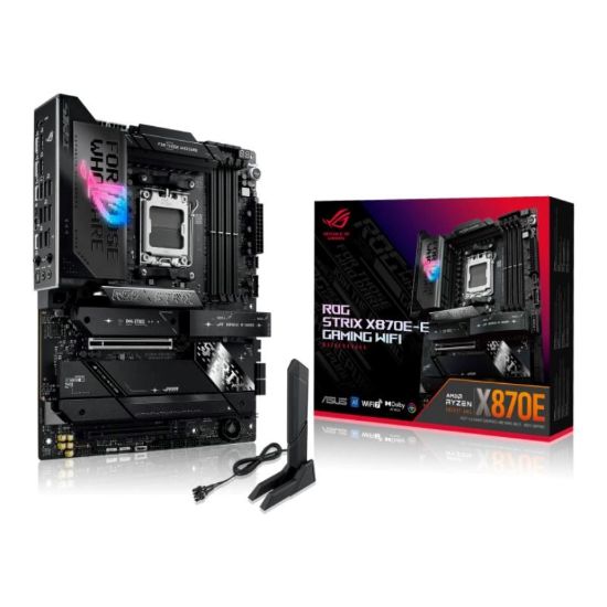 Obrázek ASUS MB Sc AM5 ROG STRIX X870E- E GAMING WIFI, AMD X870, 4xDDR5, 1xHDMI, 2xThunderbolt, WiFi