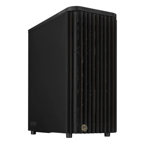 Obrázek ASUS case PROART PA401 WOOD METAL, Mid Tower, ATX, 1xUSB- C Gen2x2, 2xUSB 3.0, 2x 160mm Fan, 1x 120mm Fan, černá