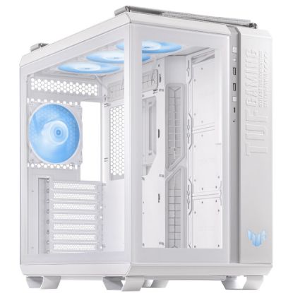 Obrázek BAZAR - ASUS case TUF GAMING GT502 PLUS, Mid Tower, průhledná bočnice, 4x 120mm ARGB Fan, bílá - Poškozený obal (Komplet