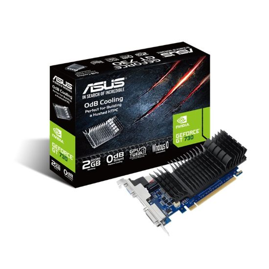 Obrázek ASUS VGA NVIDIA GeForce GT 730 BRK 2G, 2G GDDR5, 1xHDMI, 1xVGA, 1xDVI