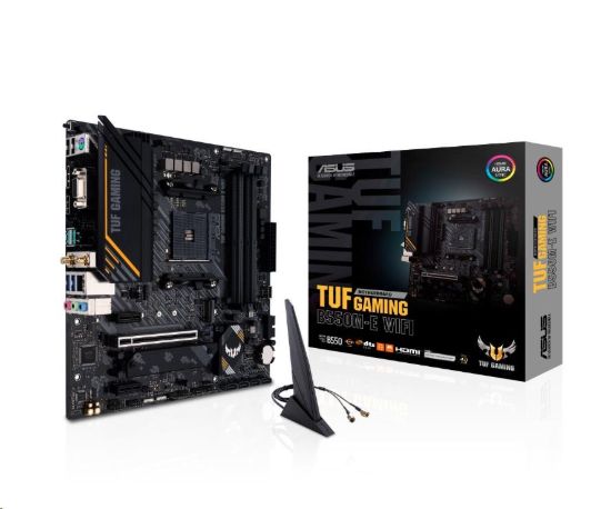 Obrázek ASUS MB Sc AM4 TUF GAMING B550M- E (WI- FI), AMD B550, 4xDDR4, 1xDP, 1xHDMI, VGA, WI- FI, mATX