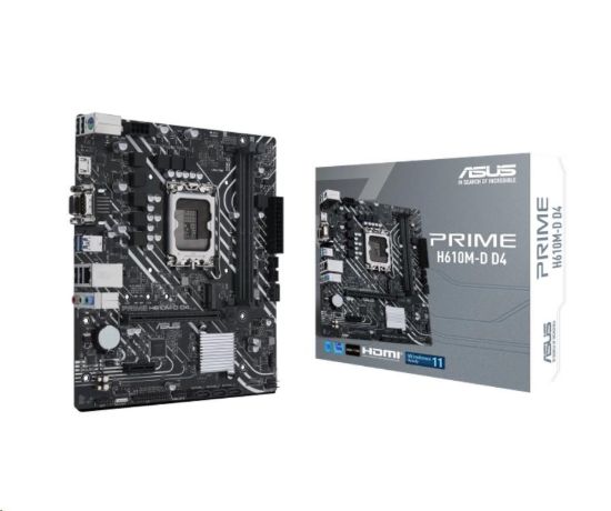 Obrázek ASUS MB Sc LGA1700 PRIME H610M- D DDR4, Intel H610, 2xDDR4, 1xHDMI, 1xVGA, mATX