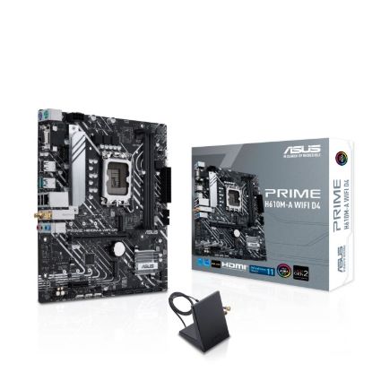 Obrázek ASUS MB Sc LGA1700 PRIME H610M- A WIFI D4, Intel H610, 2xDDR4, 1xDP, 1xHDMI, 1xVGA, WI- FI, mATX