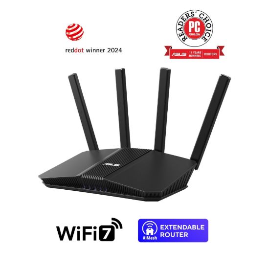 Obrázek ASUS Router RT- BE58U WiFi 7, AiMesh, Dual Band, 1xWAN, 4xLAN