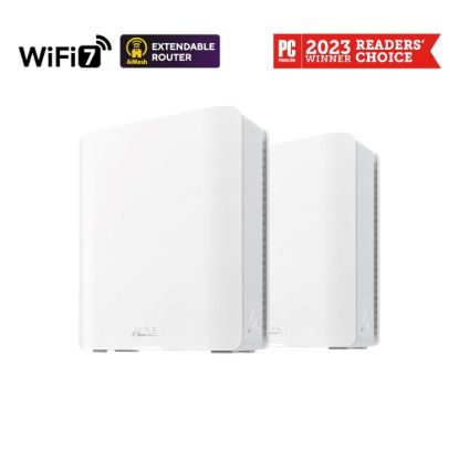 Obrázek ASUS ZenWifi BT8 2- pack, WiFi7 Extendable Router, AiMesh, 1x WAN, 3x LAN, 1x 3.0