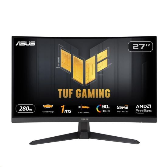 Obrázek ASUS LCD 27" VG27VQM1B TUF Gaming 1920x1080, Full HD, Curved, 280Hz, ELMB, FreeSync, 1ms, 90% DCI- P3, HDMI, DP, VESA