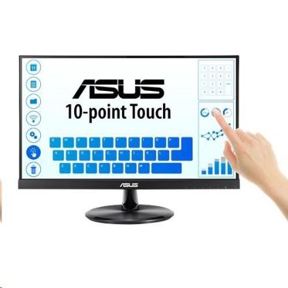 Obrázek ASUS LCD dotekový 21.5" VT229H Touch 1920x1080, lesklý, D- SUB, HDMI, 10- point Touch, IPS, Frameless, USB, VESA