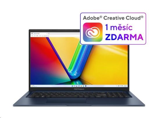 Obrázek ASUS NTB Vivobook 15 (X1504VA- NJ2866W), iCore 5 120U, 15.6" FHD, 16GB, 512GB SSD, Intel, W11 Home, Quiet Blue